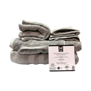 Soft Silver - Member's Mark Hotel Premier Collection 6-Piece Cotton Bathroom Tow